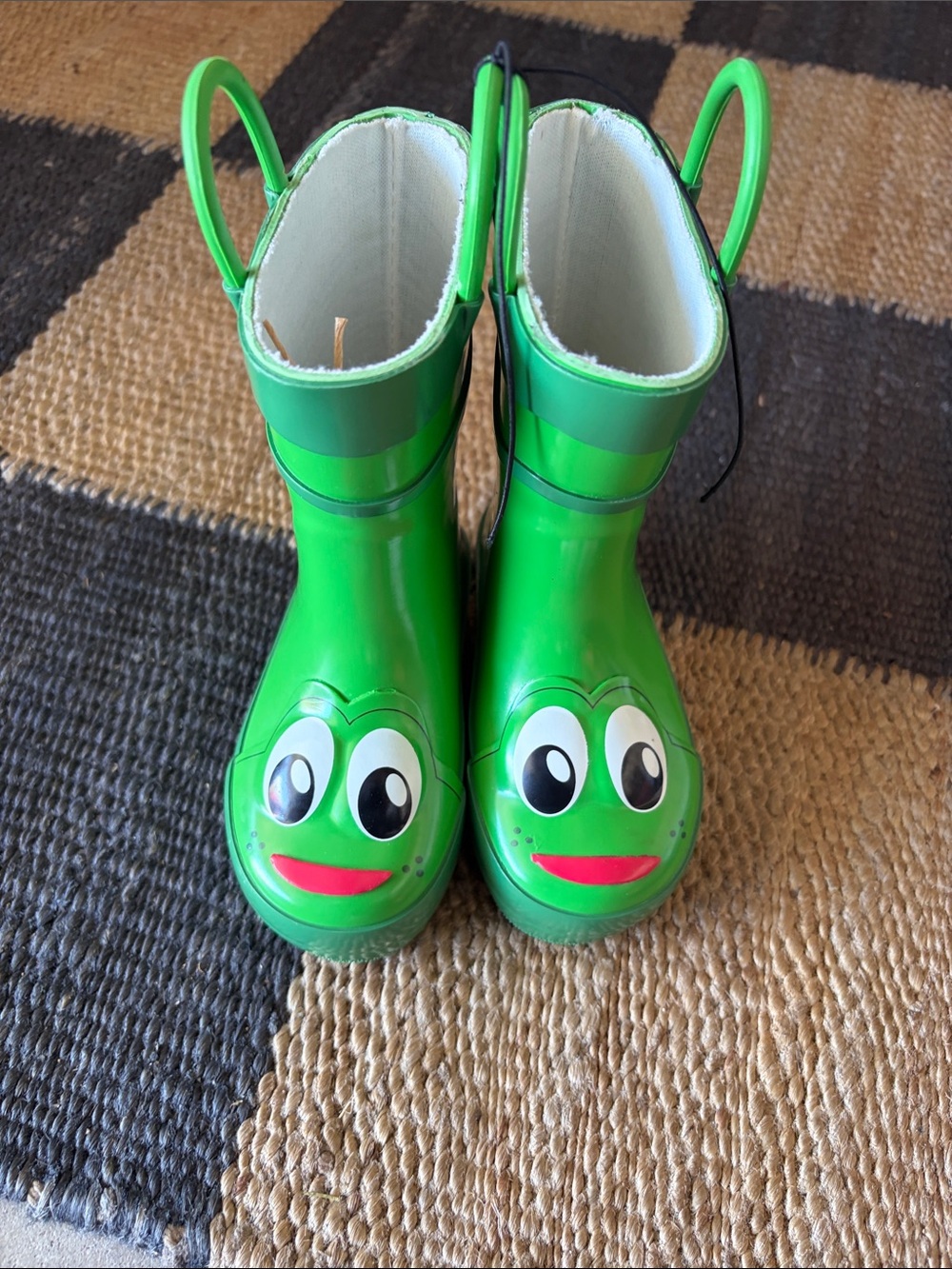 Western Chief Bright Green Frog Rain Boots for Kids